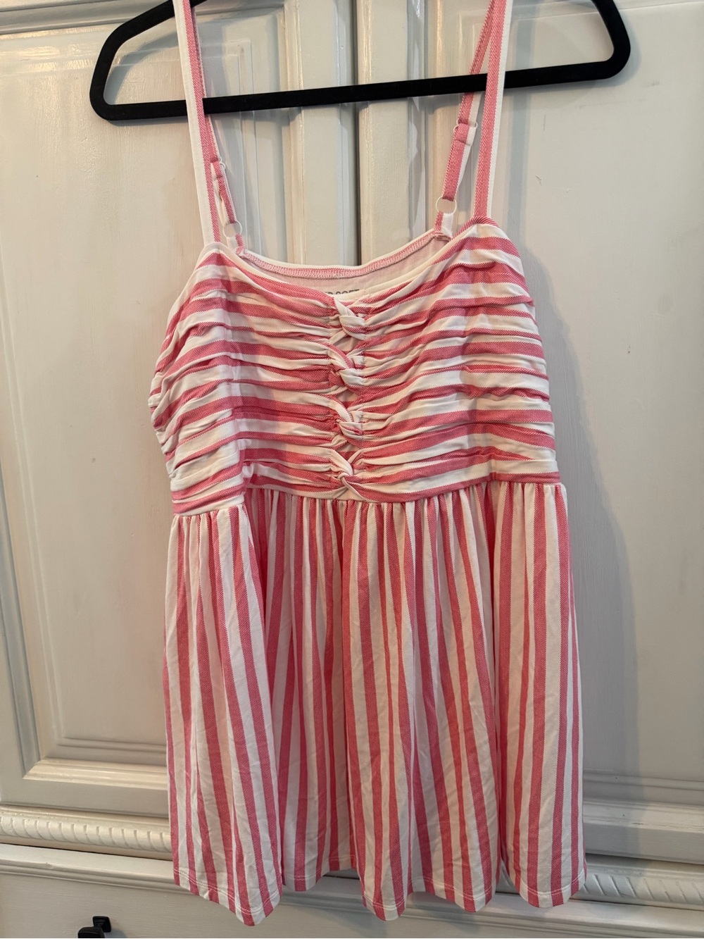 NEW Super Soft by TORRID Pink and White Striped Top With Adjustable Straps